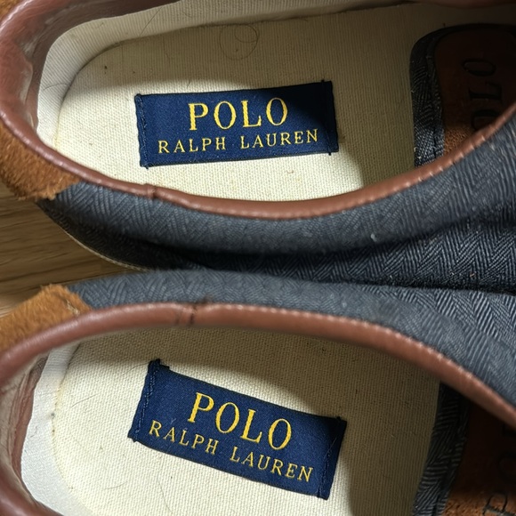 Polo Ralph Lauren Vaughn Chambray Herringbone Sneaker Shoes Men’s Size 8.5 D - Picture 6 of 8